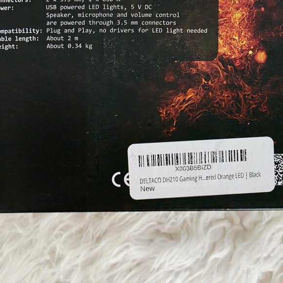 NWT Deltaco Gaming DH210 Gaming Headset- LED Lights- Flexible Microphone - Picture 9 of 10